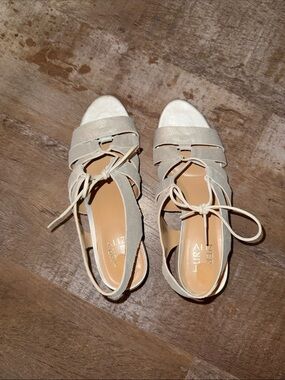 Naturalizer Silver Suede Gladiator Women's Sandals